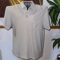 Tommy Bahama Light Gray Striped Polo Shirt