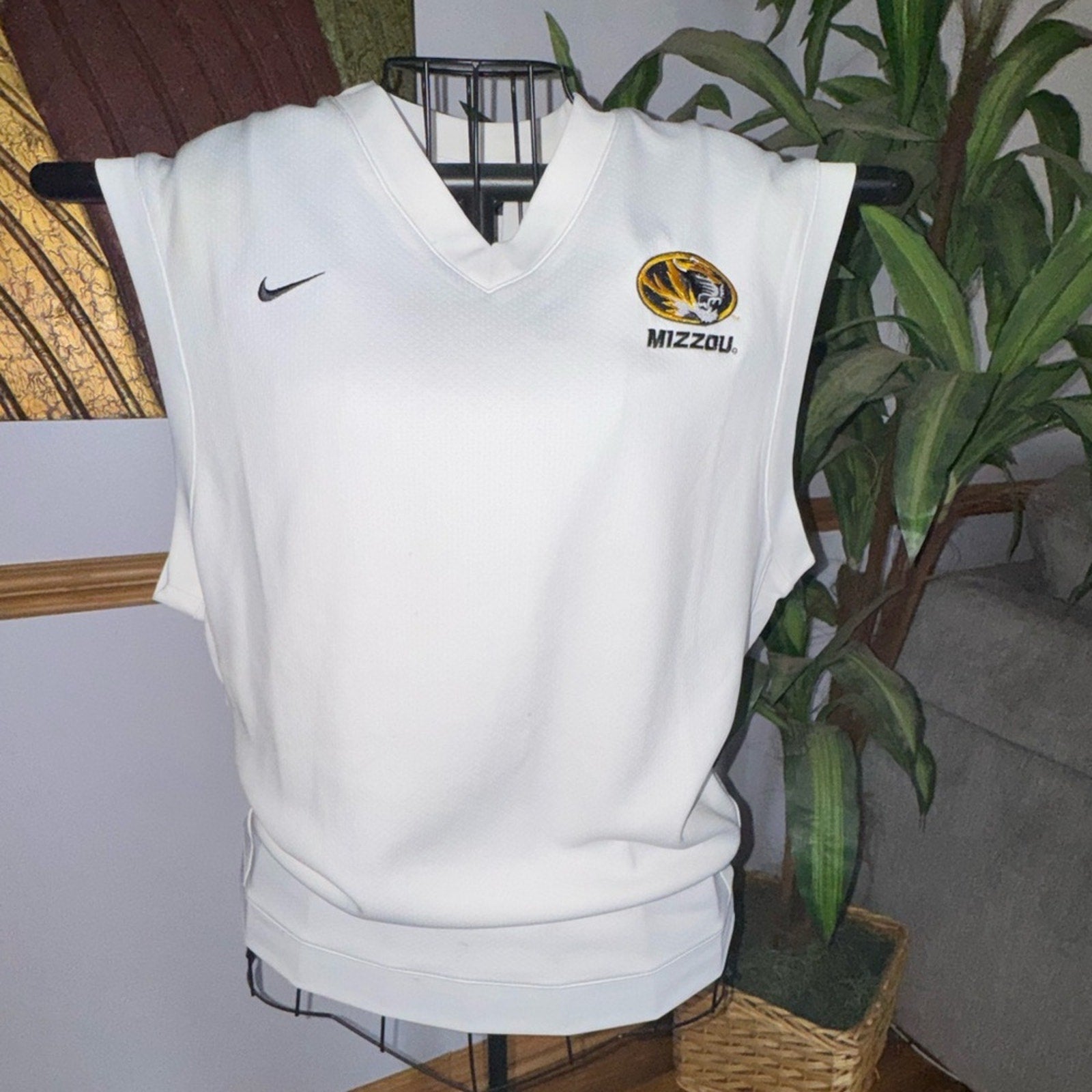 Nike White Mizzou Sleeveless Jersey