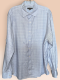 Johnston & Murphy Light Blue Plaid Button-Up Shirt
