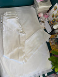 Lands’ End White Straight Leg Jeans – Mid Rise • Classic Fit