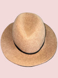 Camel Felt Fedora with Black Band