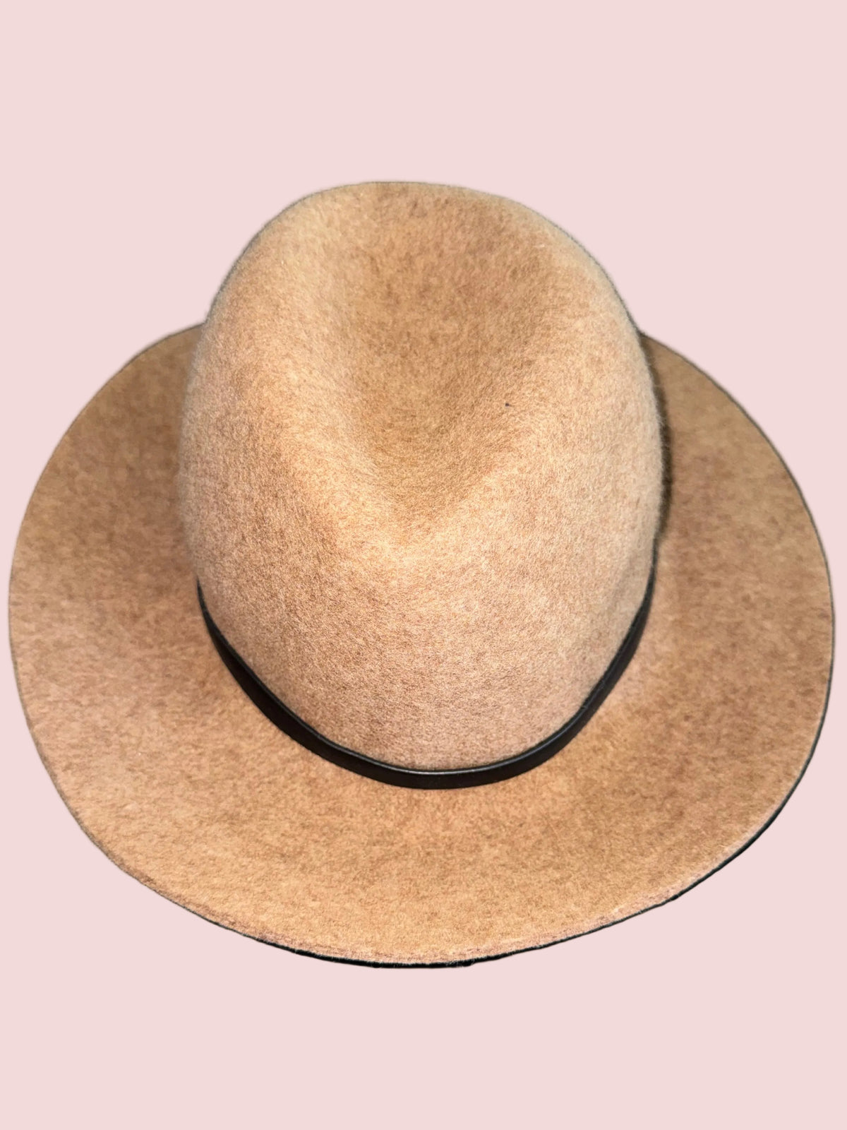 Camel Felt Fedora with Black Band