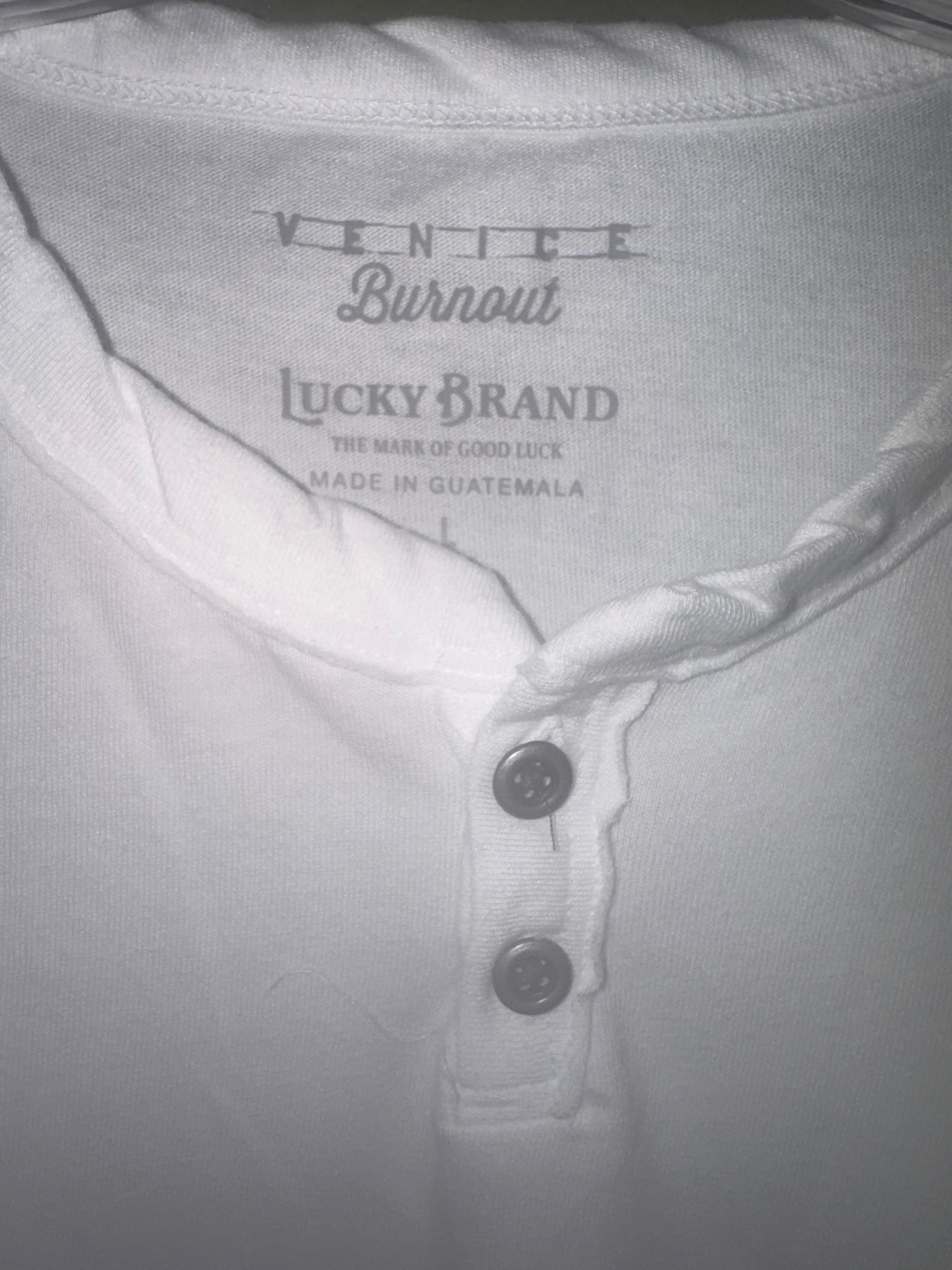 Lucky Brand Venice Burnout Henley T-Shirt