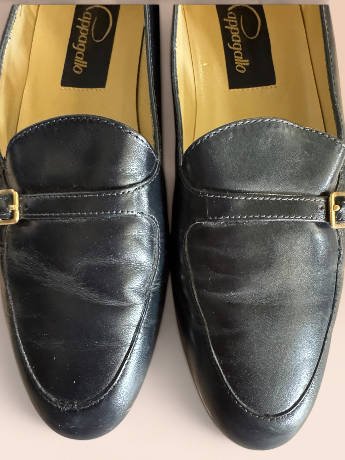 Appagallo “Gavel” Black Buckle Loafers