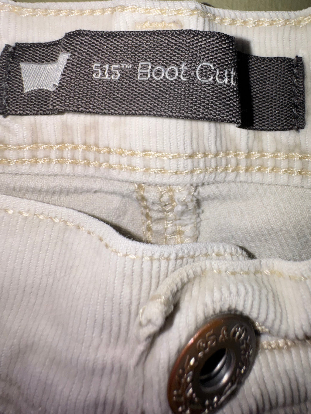 Levi’s 515 Boot Cut Cream Corduroy Pants