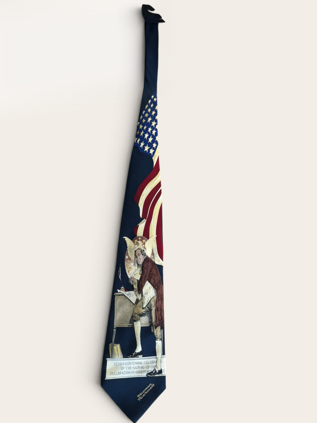 Norman Rockwell “Ben Franklin’s Sesquicentennial” Patriotic Art Tie