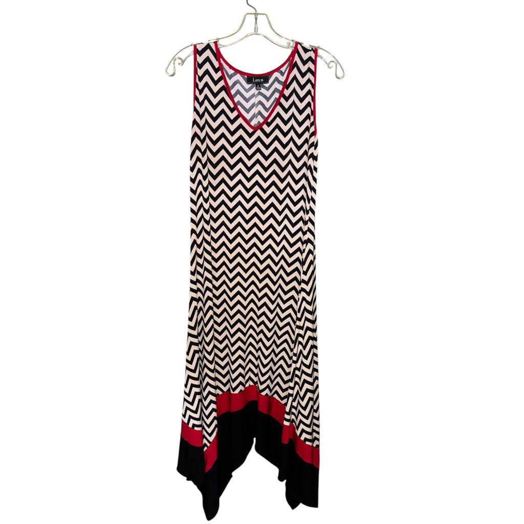 Lux II Chevron High-Low Maxi Dress
