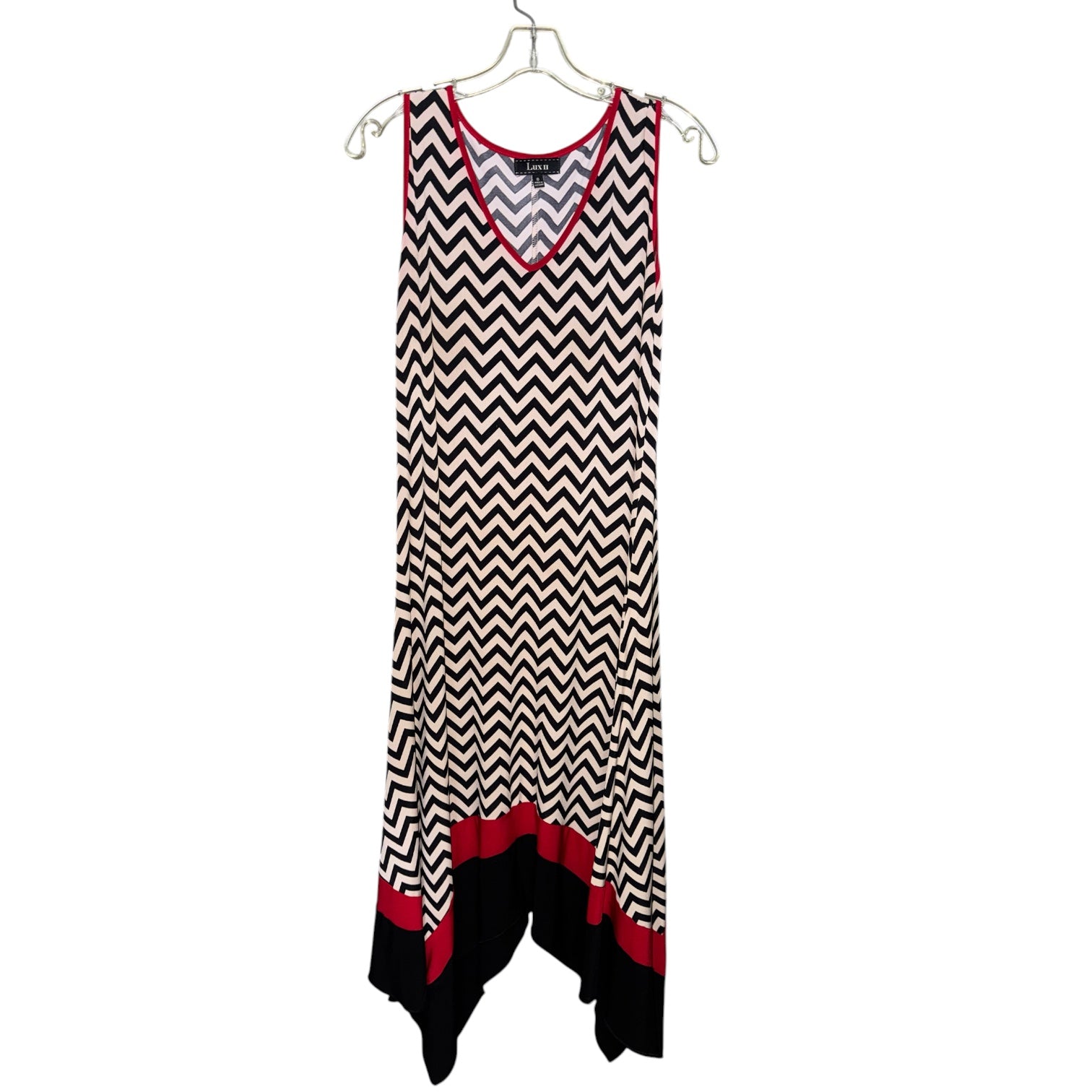 Lux II Chevron High-Low Maxi Dress