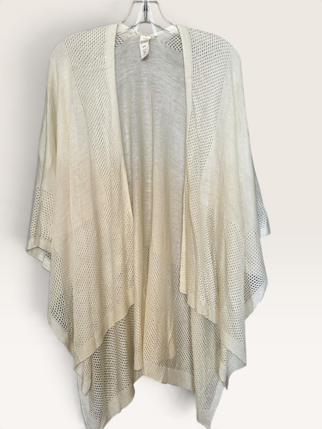 a.n.a. Ivory Open-Knit Waterfall Cardigan