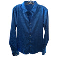 Zeroyaa Royal Blue Damask Button-Up