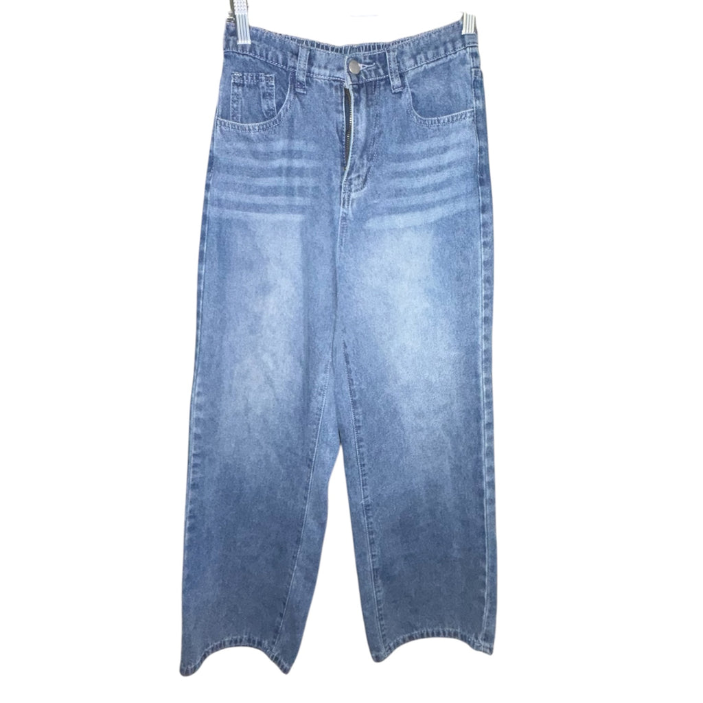 High-Waisted Wide Leg Light Wash Jeans