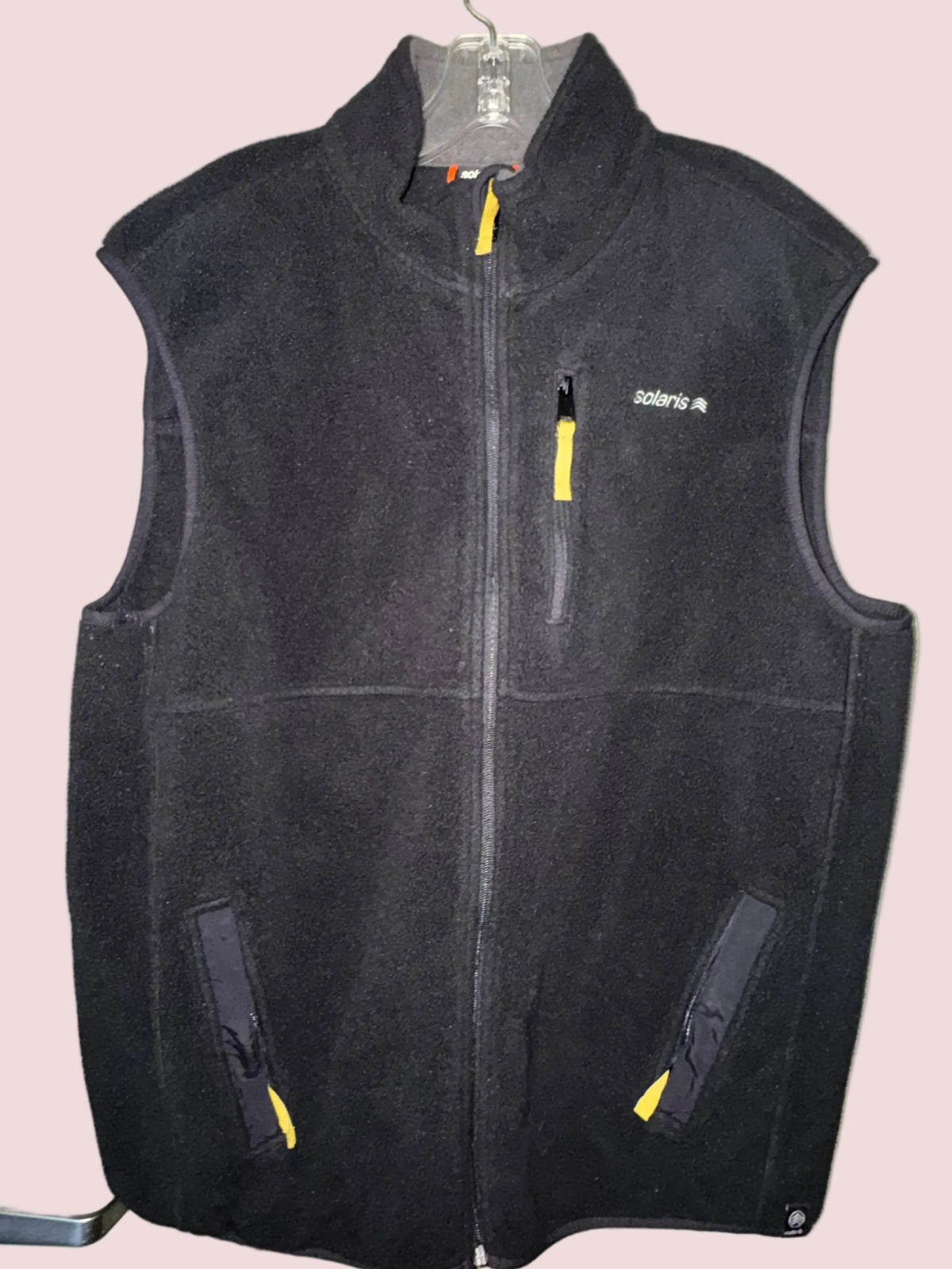 Solaris Black Full-Zip Fleece Vest