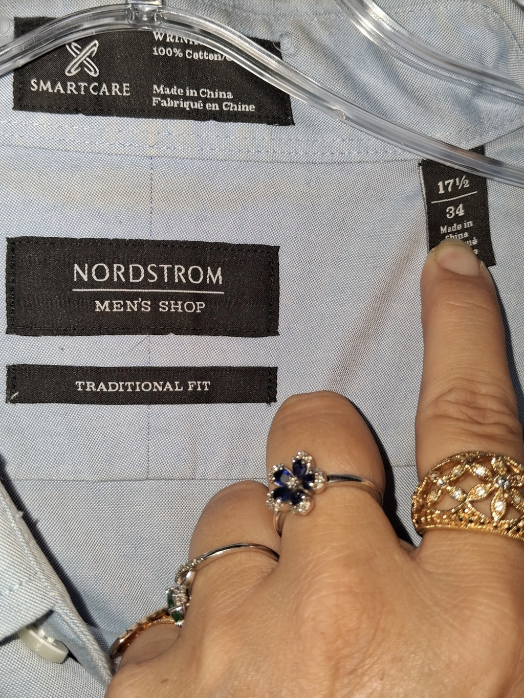 Nordstrom Men's Shop Light Blue Traditional Fit Dress Shirt