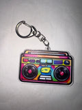 Retro Boombox Acrylic Keychain