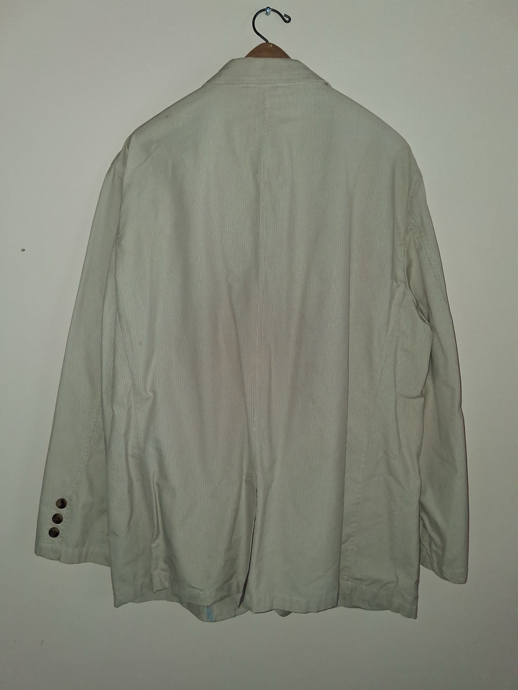 Sonoma Life + Style Cream Fine Stripe Cotton Blazer