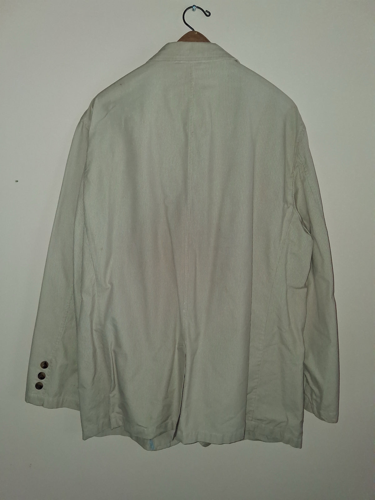 Sonoma Life + Style Cream Fine Stripe Cotton Blazer