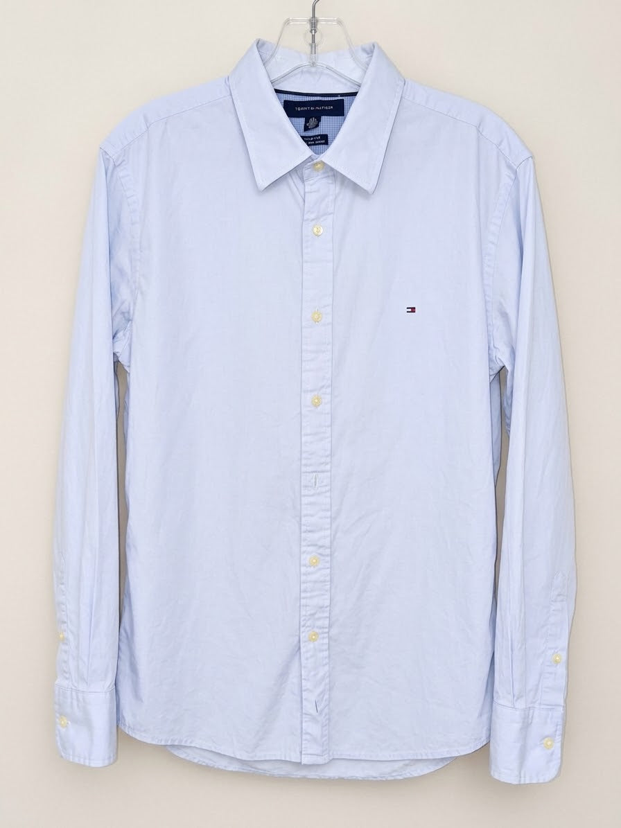 Tommy Hilfiger Light Blue Custom Fit Button-Down