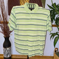 St. John's Bay Light Green Striped Polo Shirt