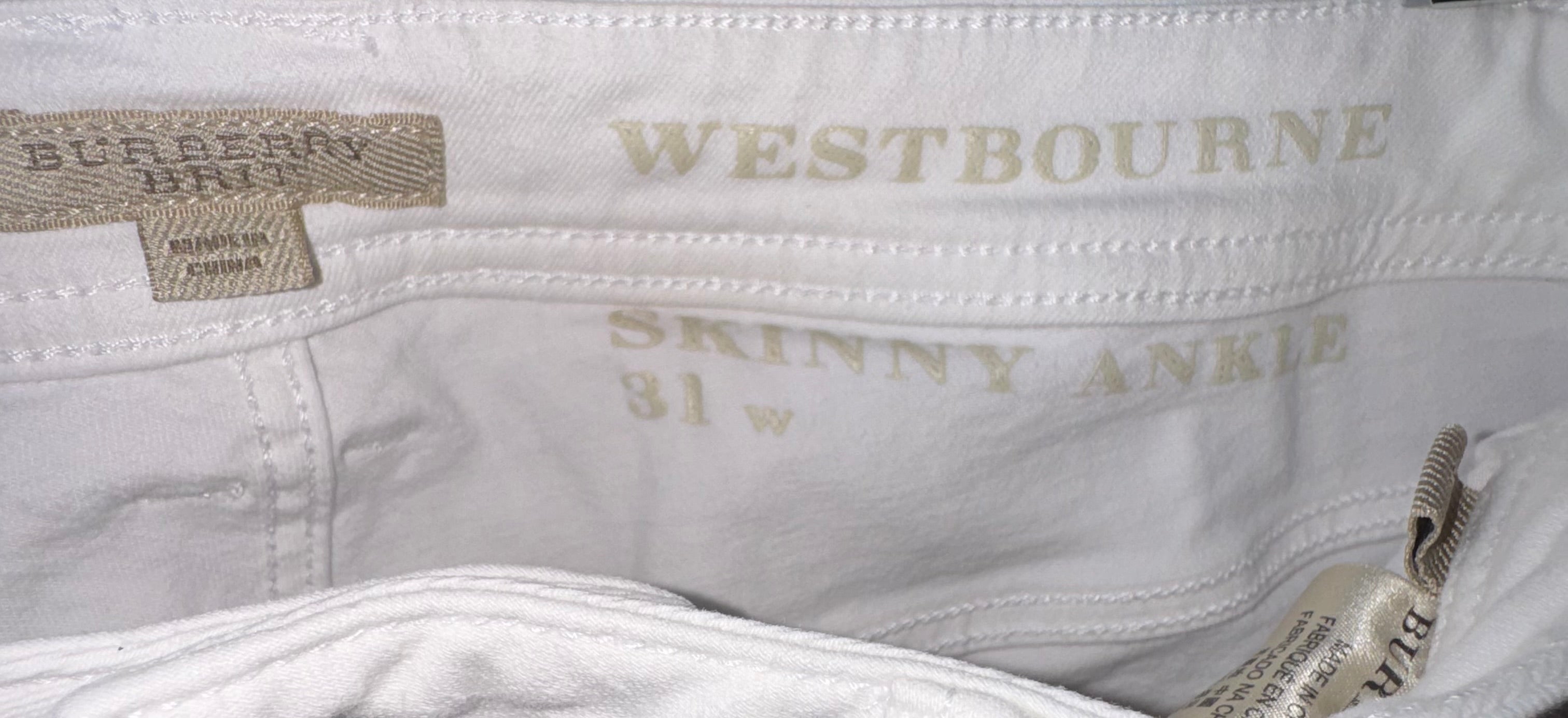 Burberry White Skinny Jeans