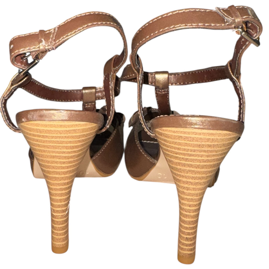 Fioni Floral T-Strap Heels