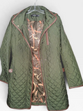 Lauren Ralph Lauren Olive Green Quilted Long Coat