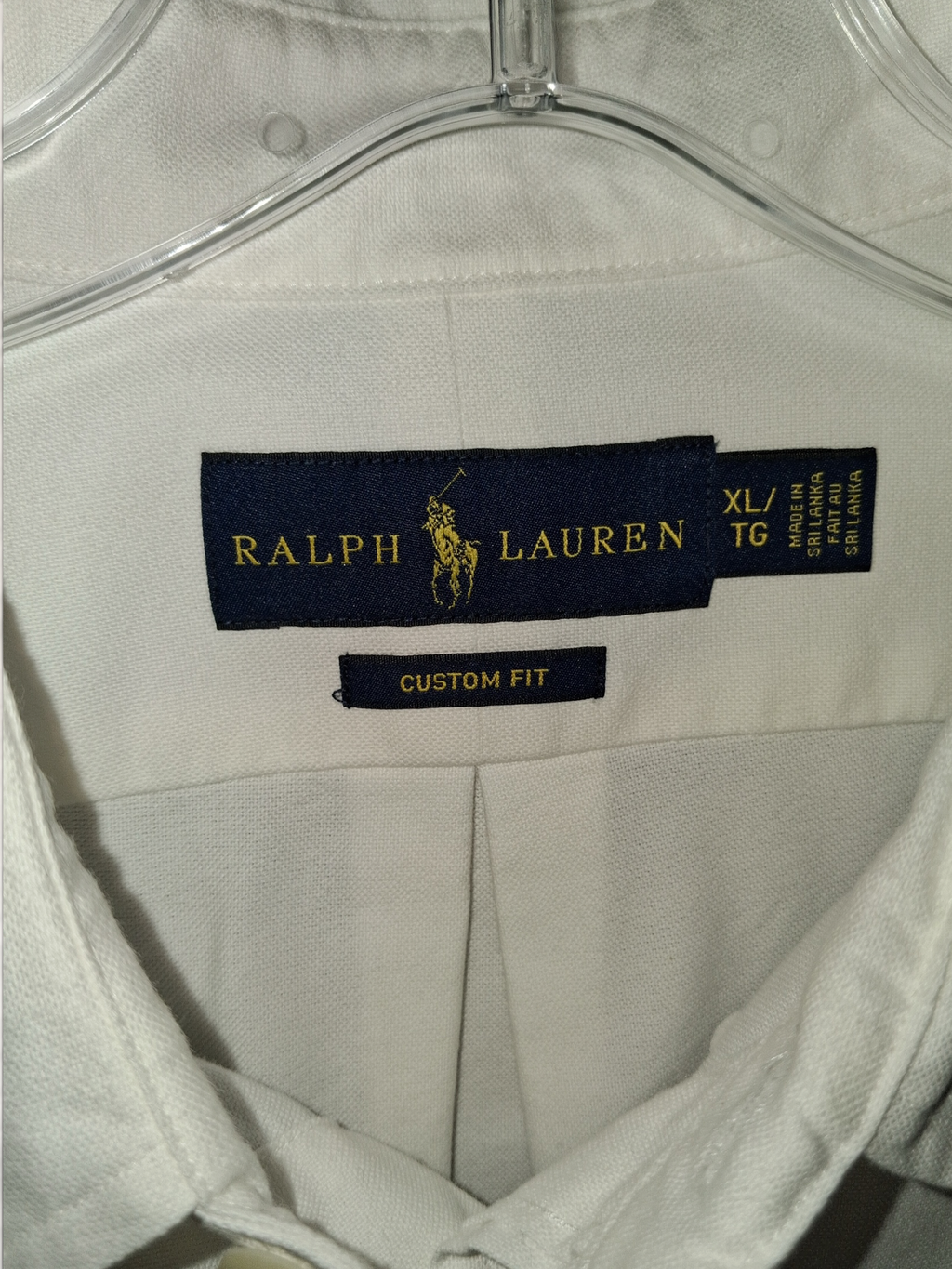 Polo Ralph Lauren Men's Custom Fit White Button-Down Shirt