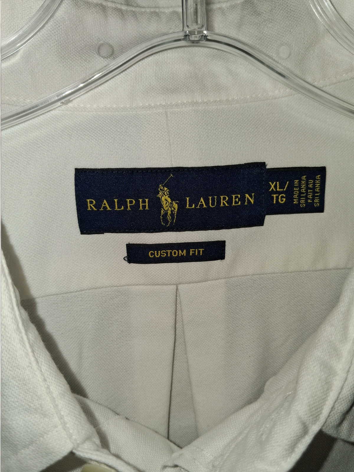 Polo Ralph Lauren Men's Custom Fit White Button-Down Shirt