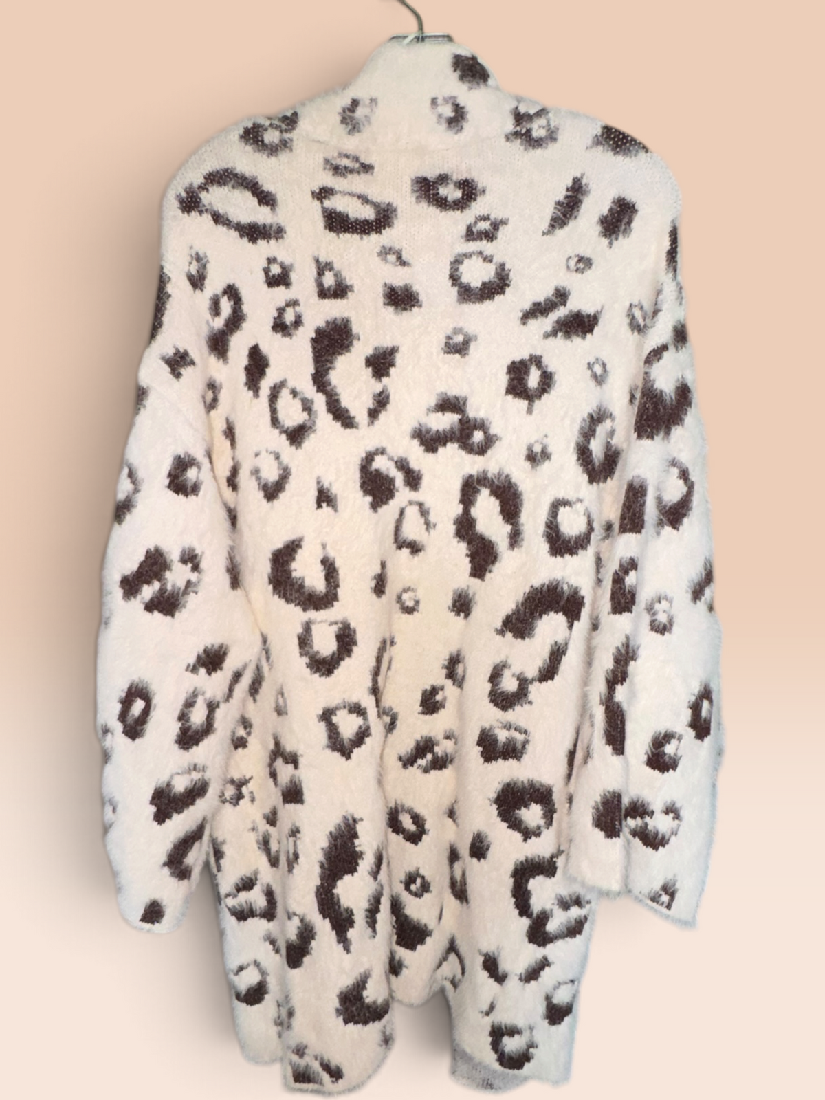 Bluivy Cream Leopard Eyelash Cardigan