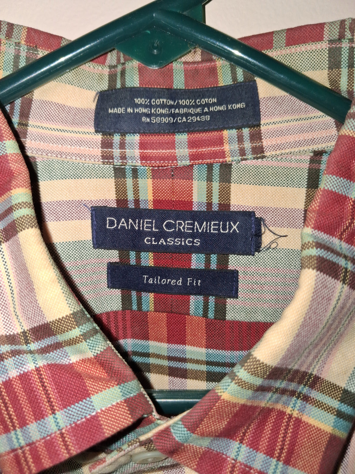 Daniel Cremieux Classics Multicolor Plaid Cotton Shirt