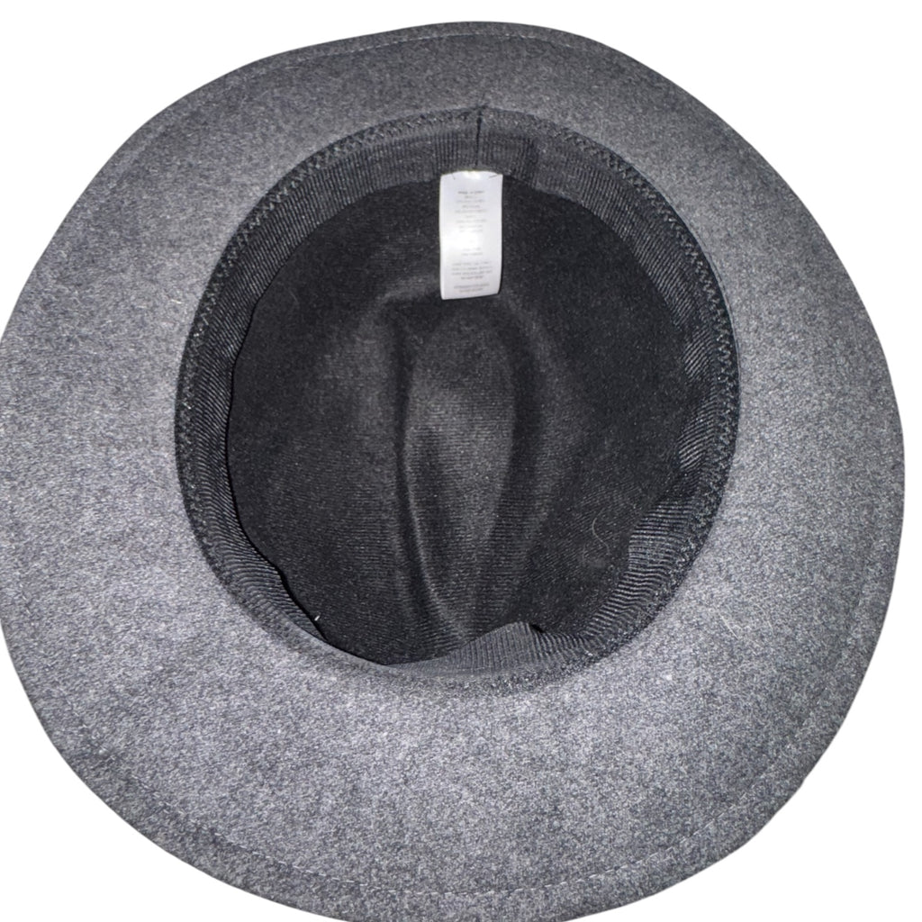 Charcoal Gray Wool Blend Fedora Hat | Classic Wide Brim Unisex Style