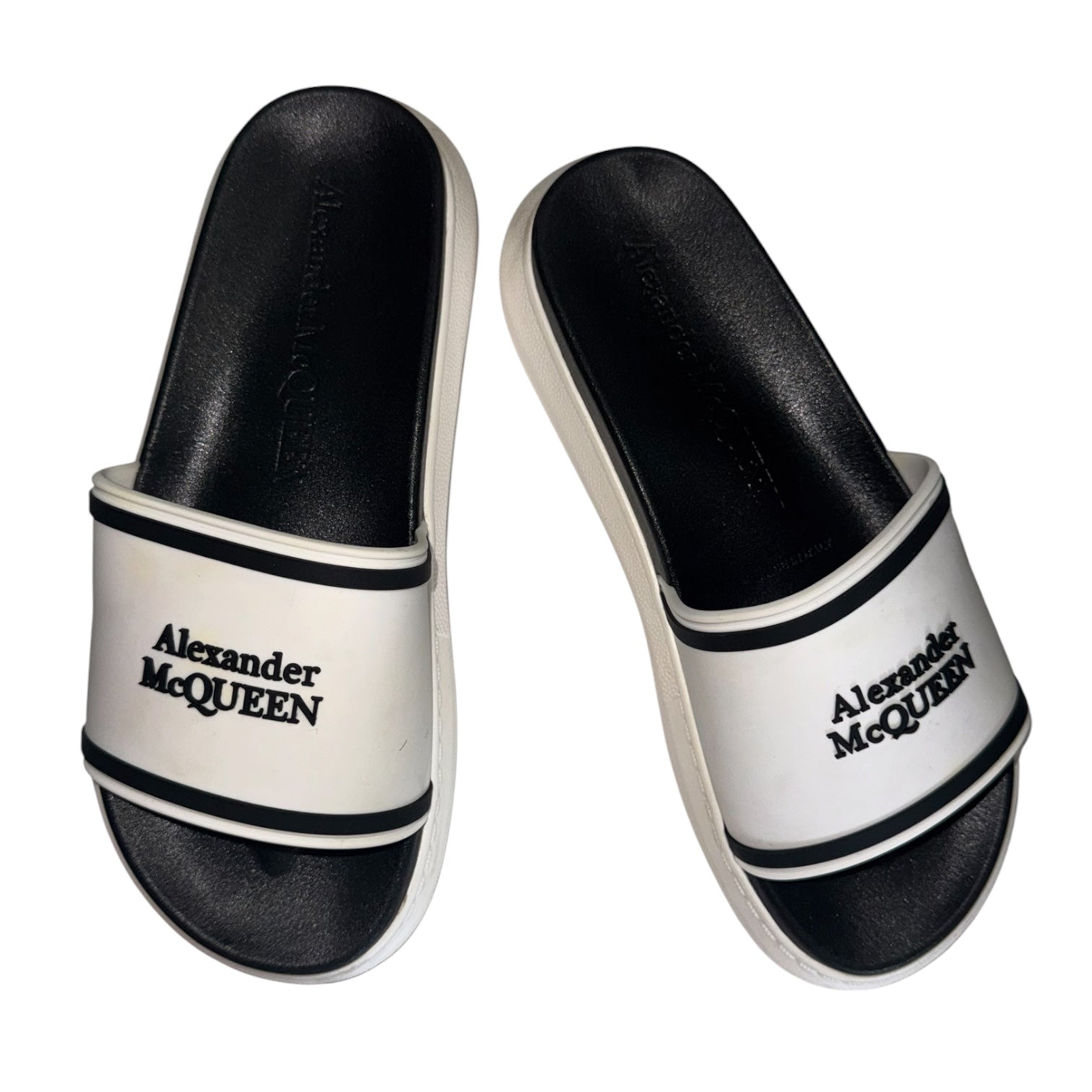 Alexander McQueen Rubber Logo Pool Slide Sandals