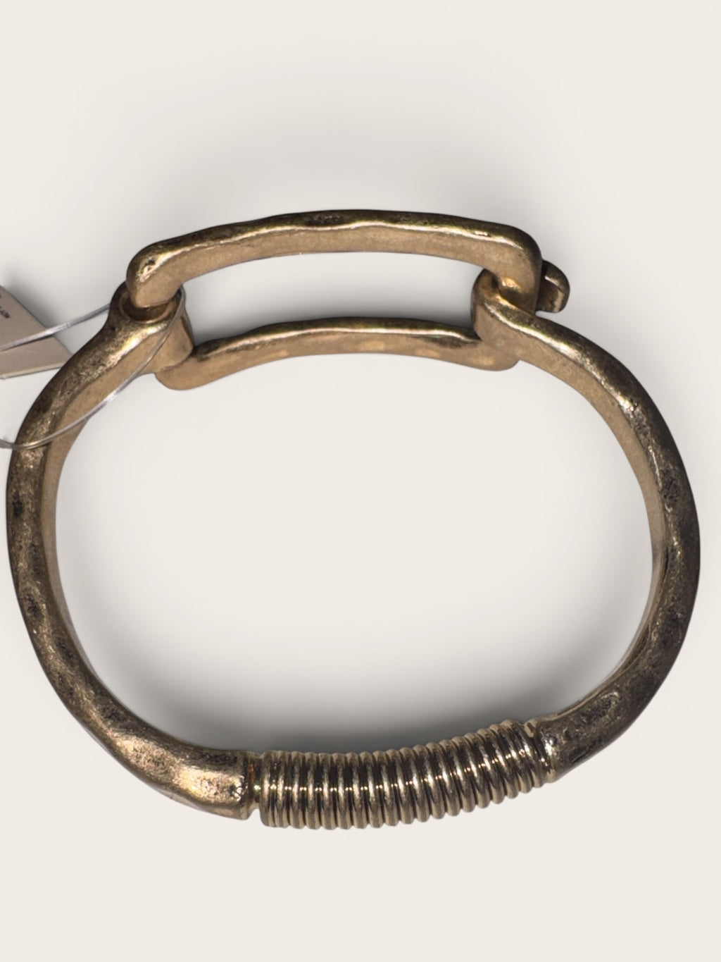 POMINA Gold-Tone Hammered Hook Bangle Bracelet