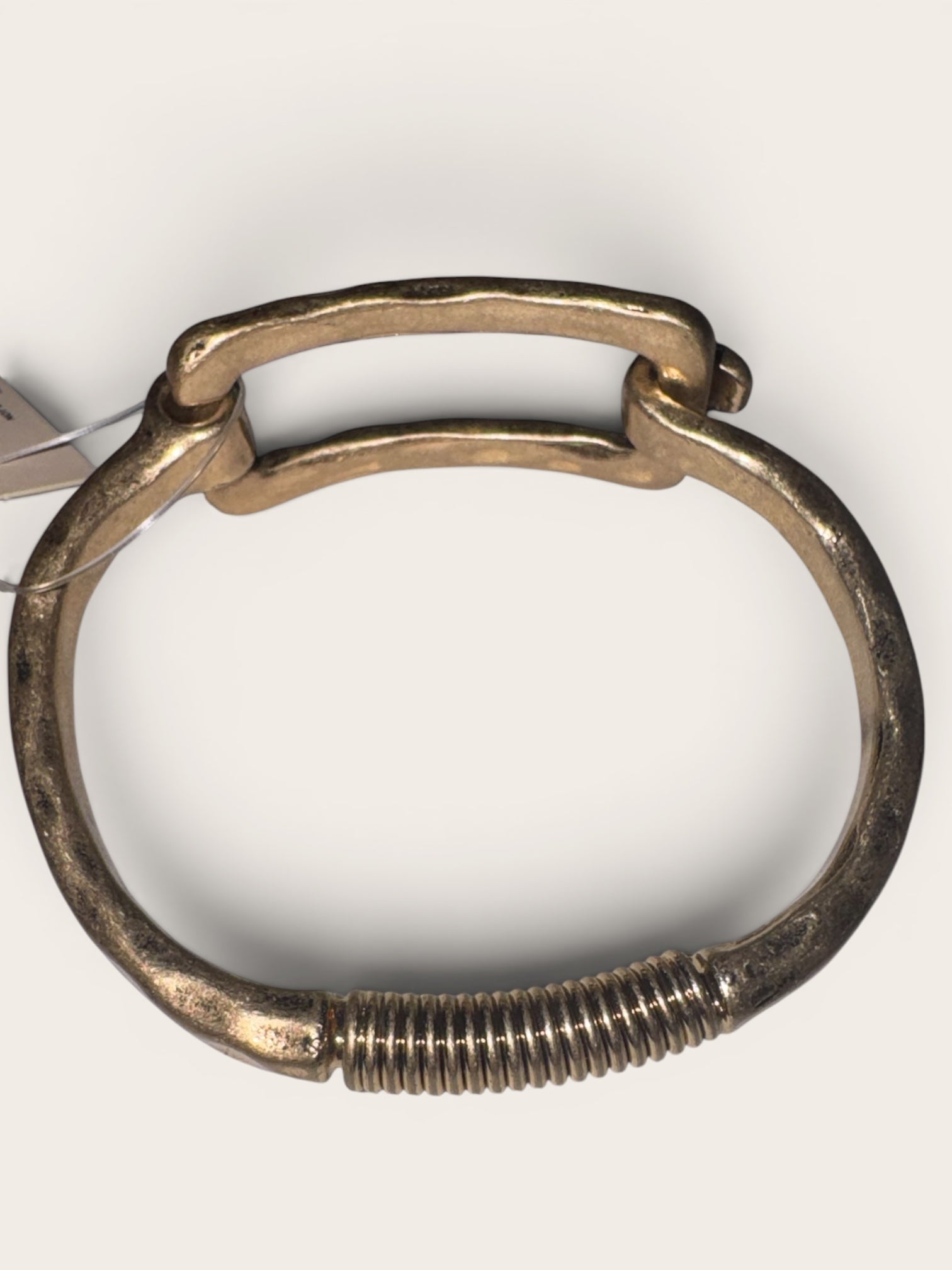 POMINA Gold-Tone Hammered Hook Bangle Bracelet