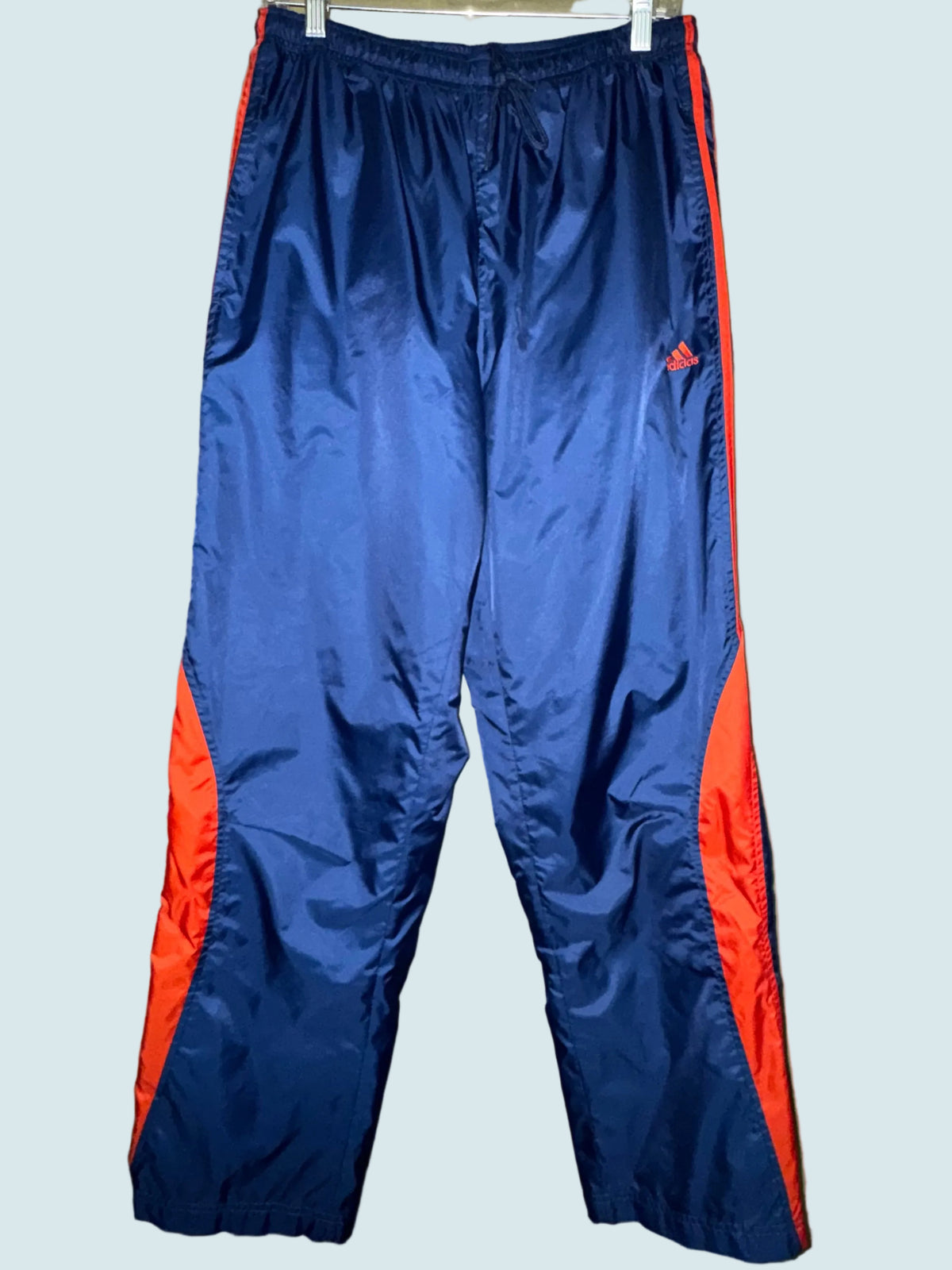Vintage Y2K Adidas Red & Navy Nylon Tracksuit Set