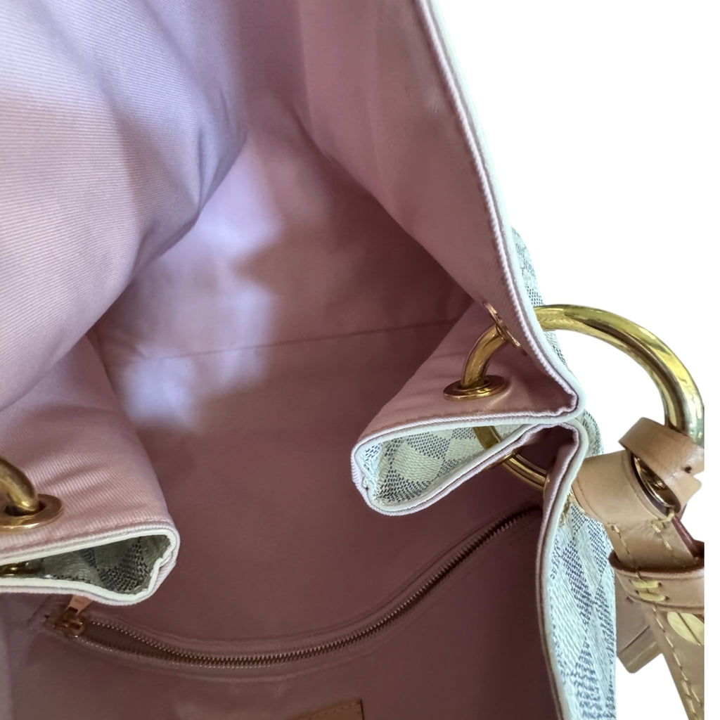 Louis Vuitton Graceful MM Damier Azur Rose Ballerine Hobo Bag