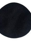 Black Wool-Blend Beret / Newsboy Cap