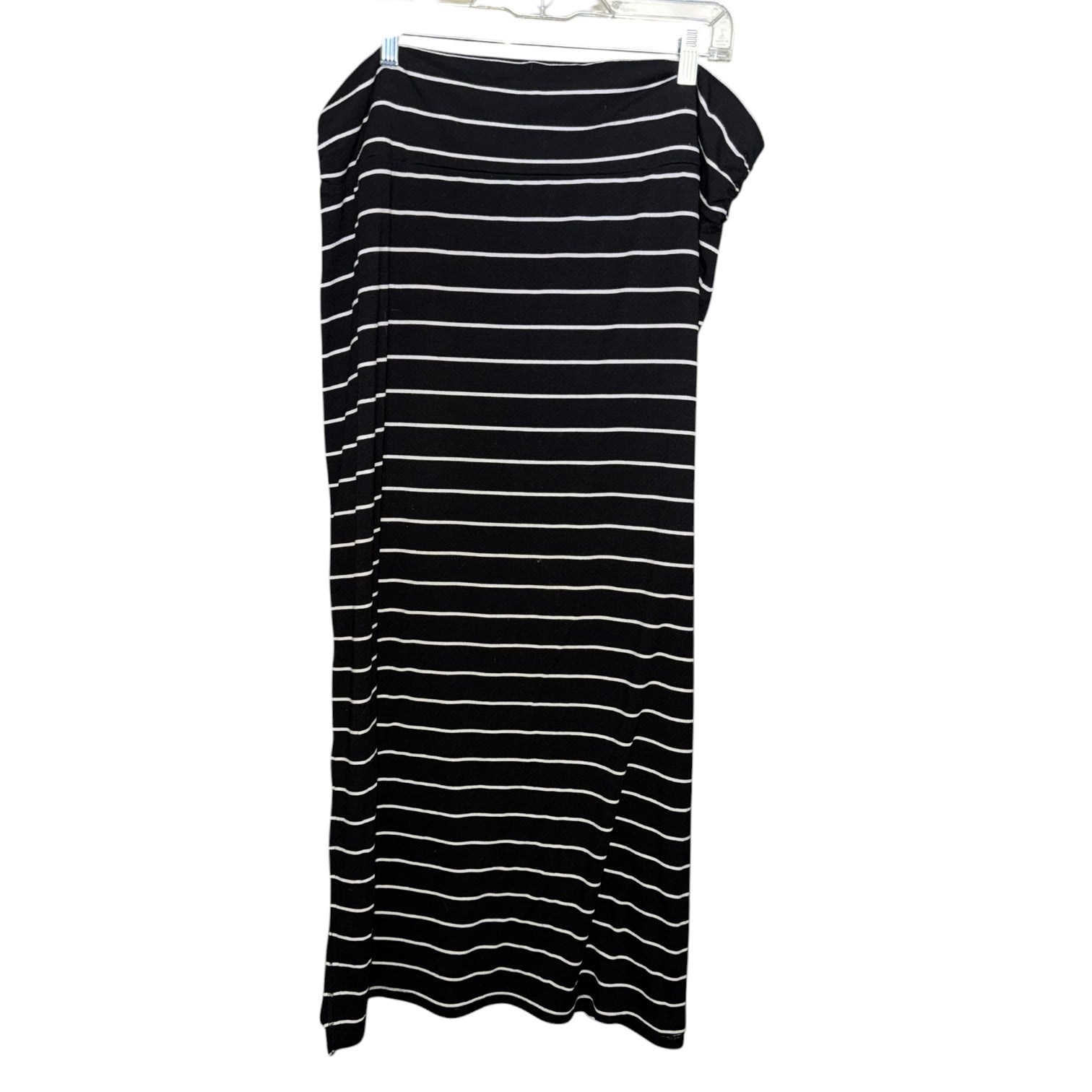 Black & White Striped Maxi Skirt