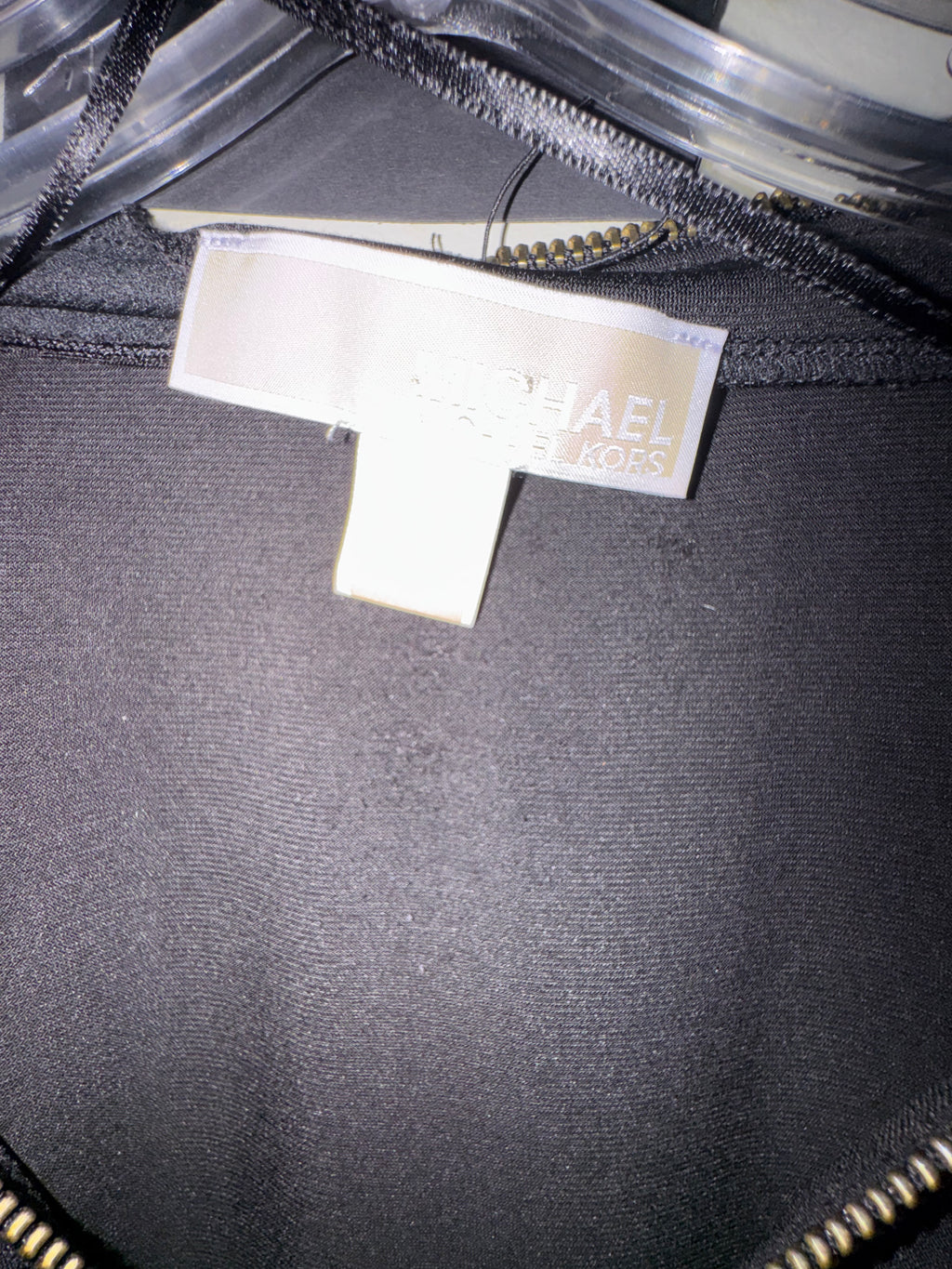 MICHAEL Michael Kors Black Zip-Front Blouse
