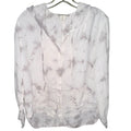 Rachel Zoe 100% Linen Tie-Dye Hooded Top