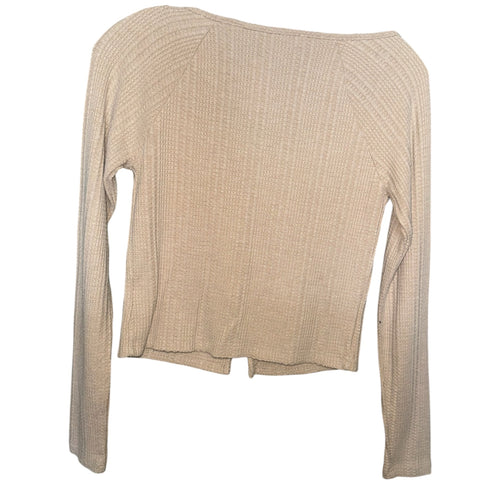 Atelier by Kirious Tie Front Waffle Knit Top