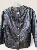 Lark Lane Silver & Black Jeweled Jacket