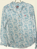 Ariat Work FR Teal Paisley Button-Front Shirt