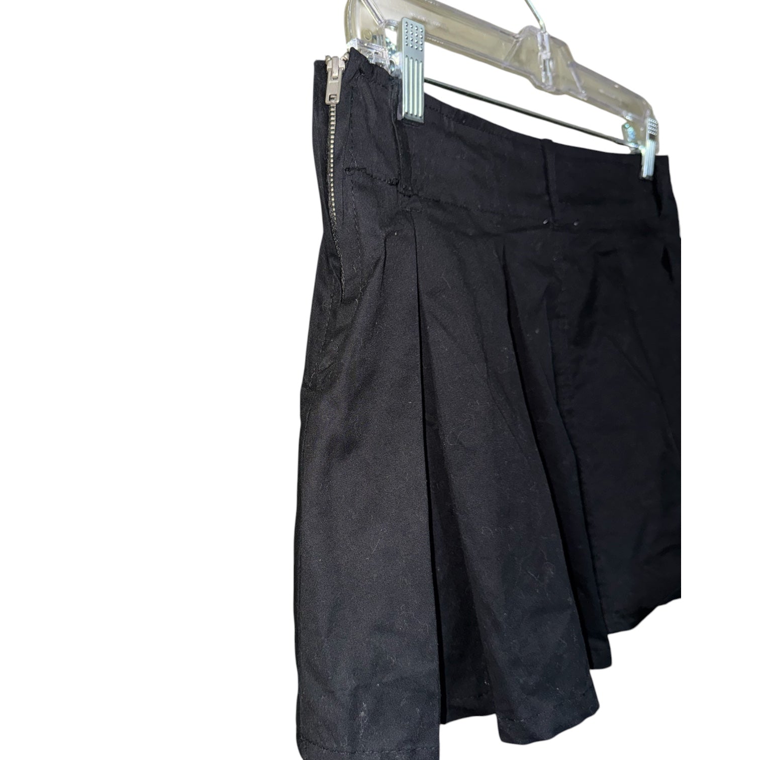 Faded Rose Black Pleated Skort