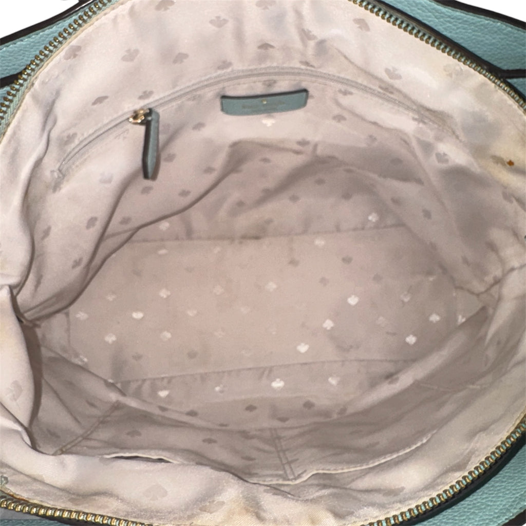 Kate Spade Jackson Medium Triple Compartment Satchel Bag Mint Green / Blue