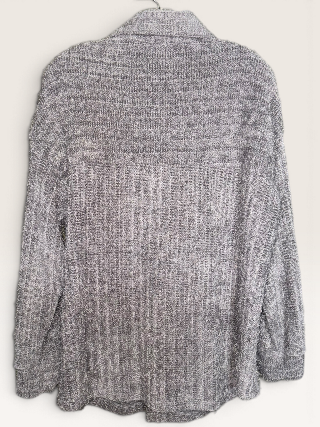 7th Ray Gray Eyelash-Knit Shacket