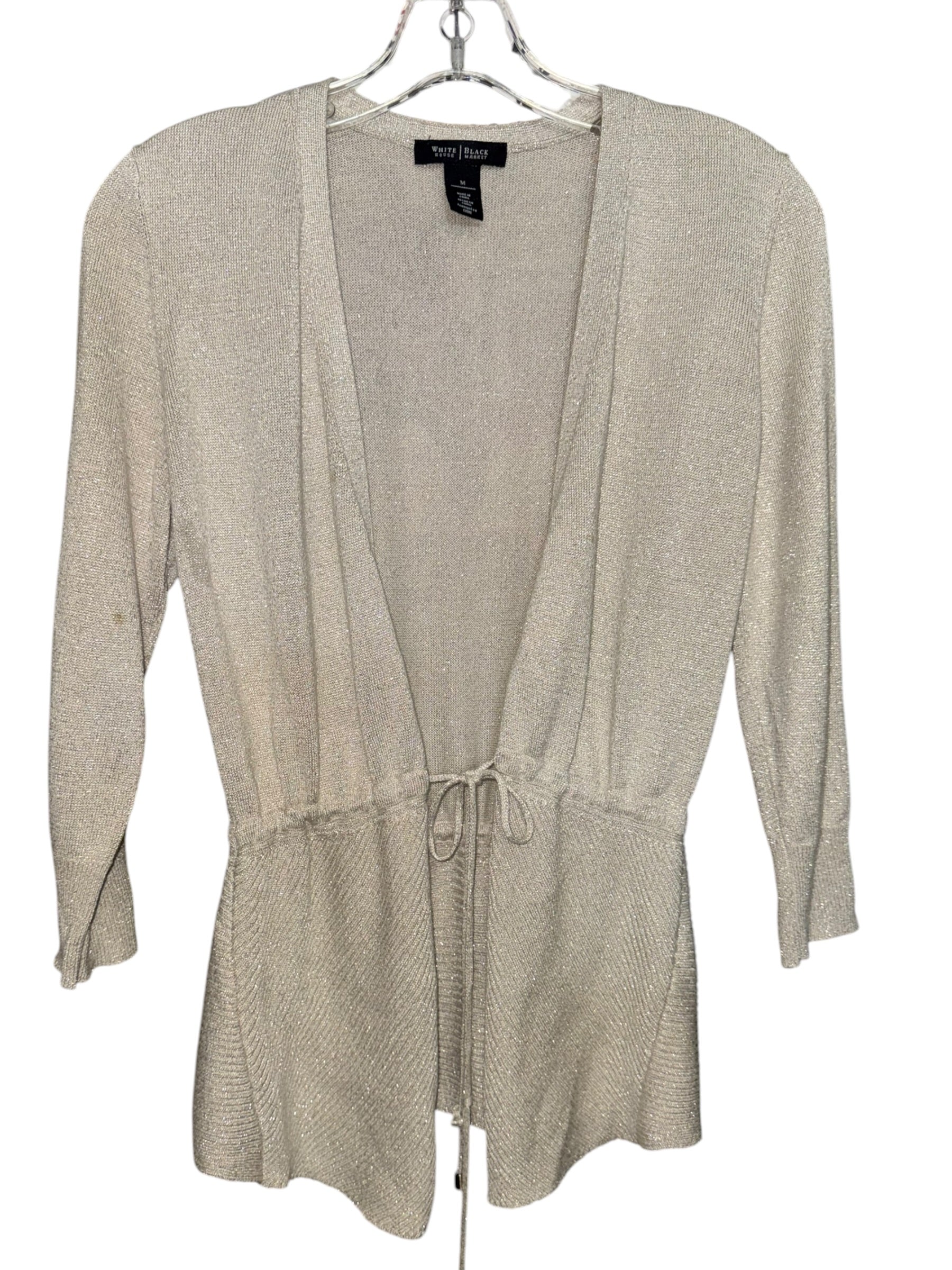 White House Black Market Metallic Cardigan