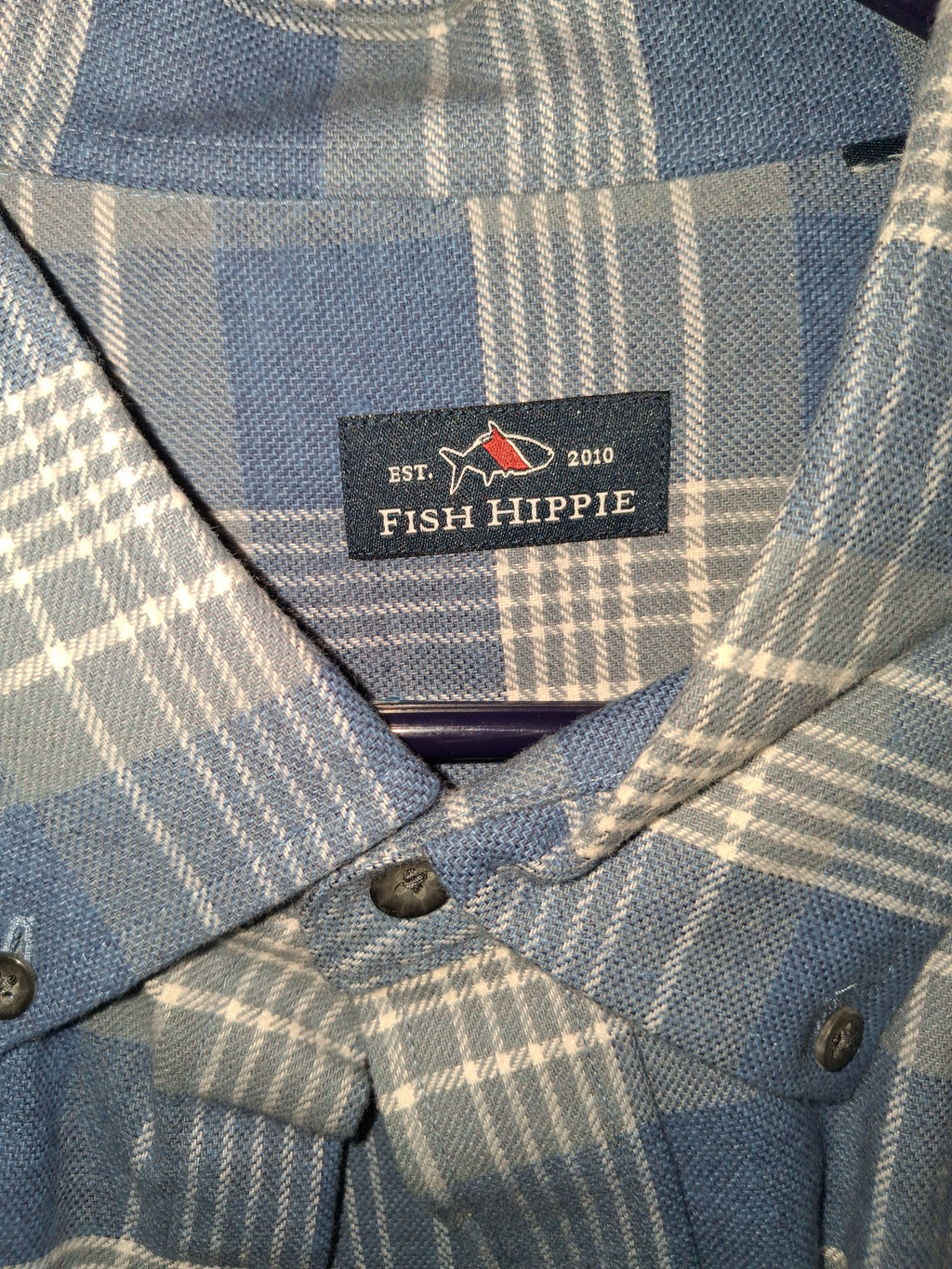 Fish Hippie Blue & Gray Plaid Long-Sleeve Shirt