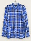 Ralph Lauren Blue Plaid Stretch Cotton Button-Down