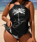 Black Palm “Live Simple” Tankini Set