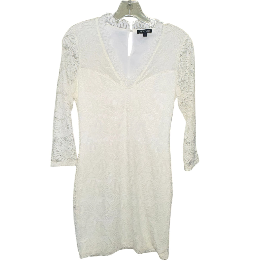 As U Wish White Lace Dress